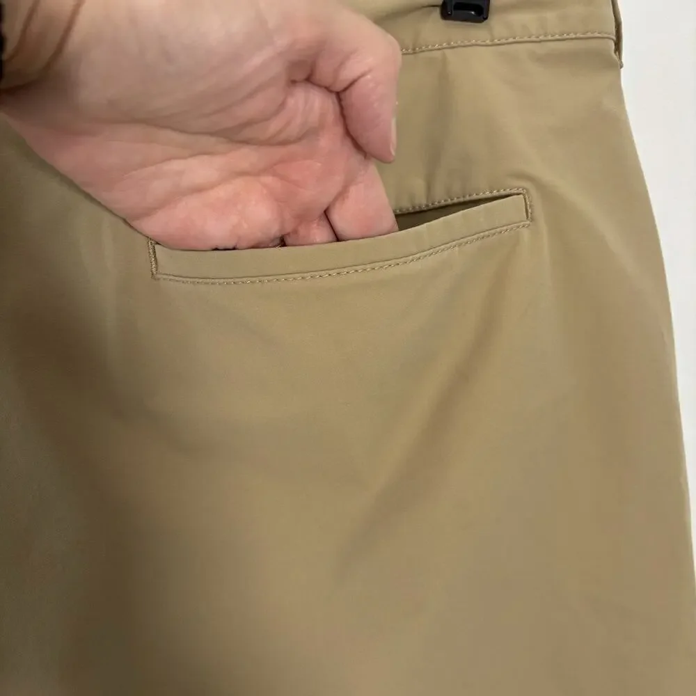 J‎ Crew Tech Shorts Men 38 Khaki Chino Lightweight Stretch 9